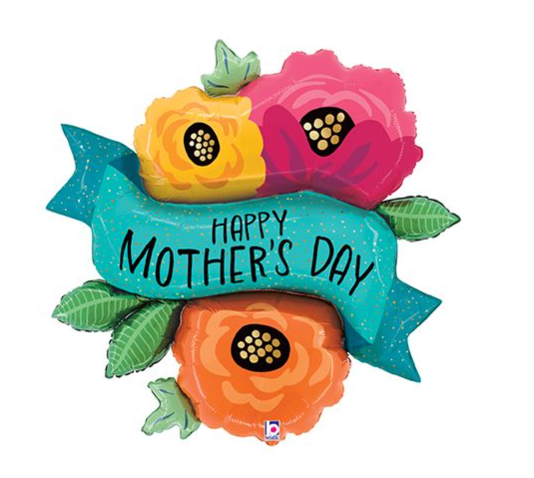 33" Fresh Flowers Mother's Day Banner