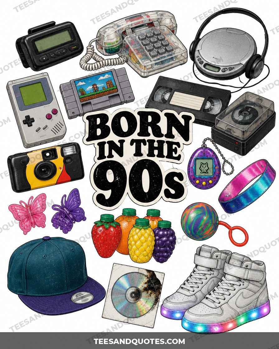 Born in the 90s Tee (Version 3) artwork close-up