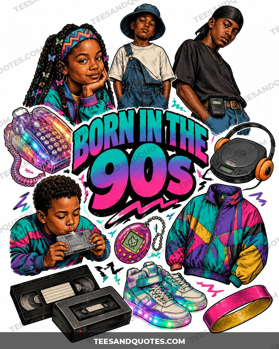 Born in the 90s Tee (Version 1) artwork close-up