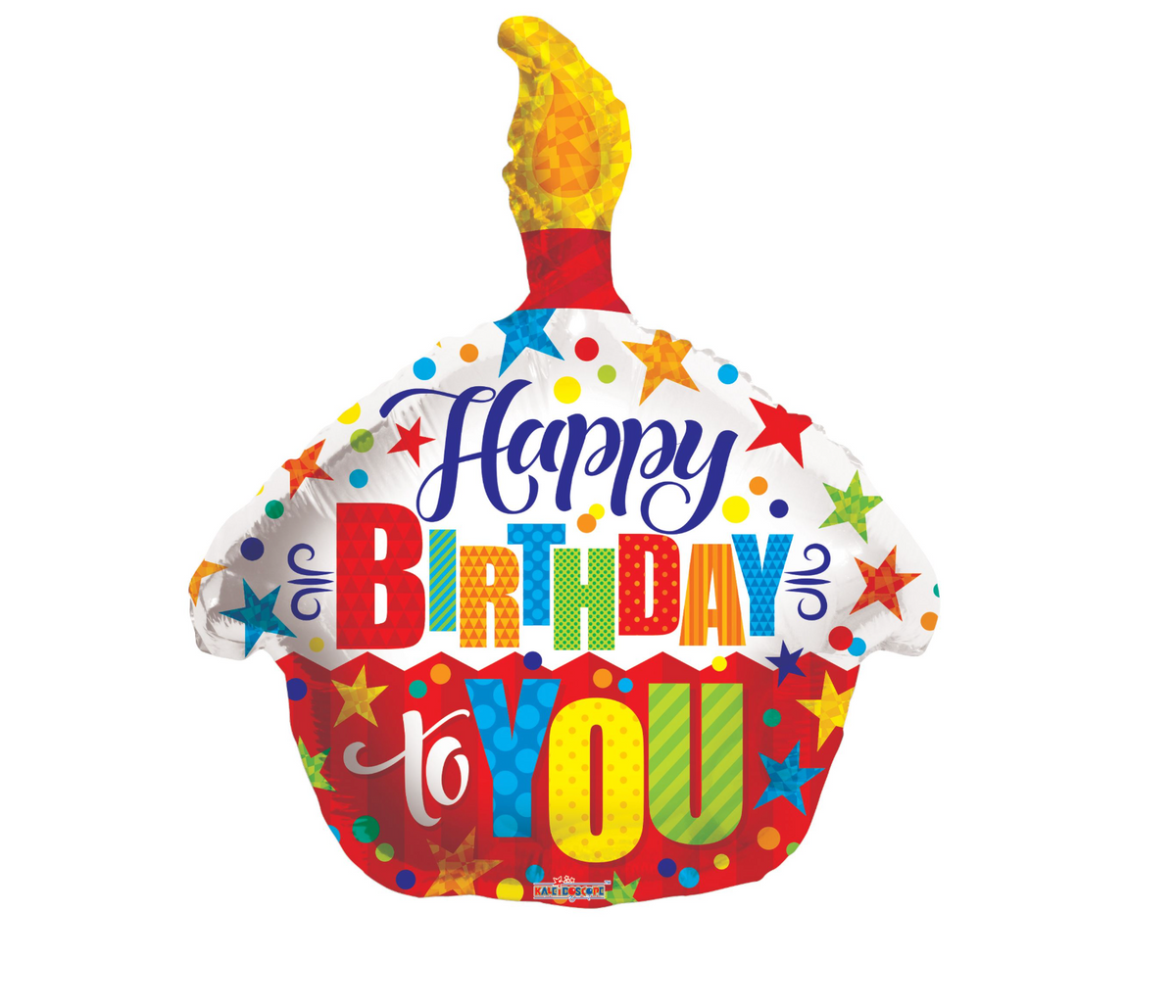 18" Happy Birthday To You Cupcake Balloon