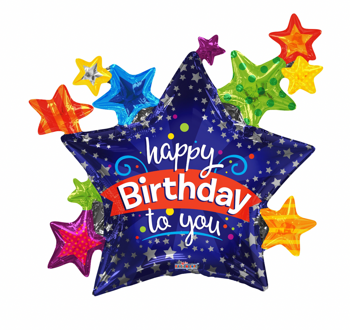 36" Happy B'day To You Stars