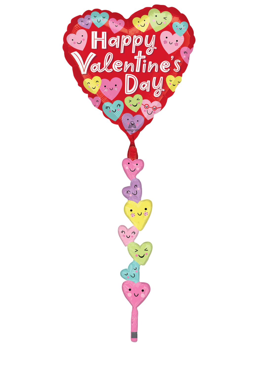 69" Happy Valentine's Day Hearts Airwalker Balloon