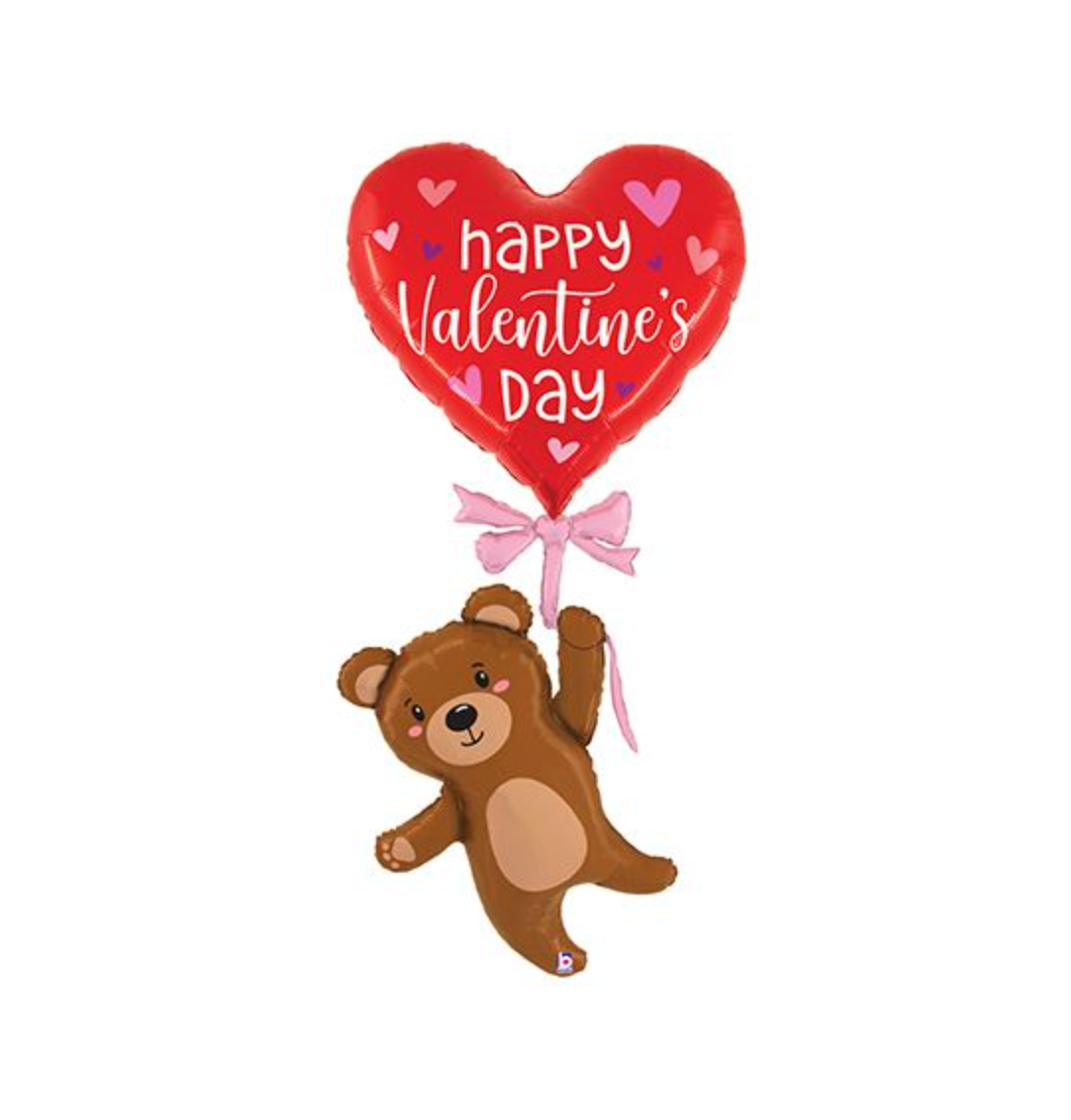 69" Special Delivery Valentine Bear Balloon