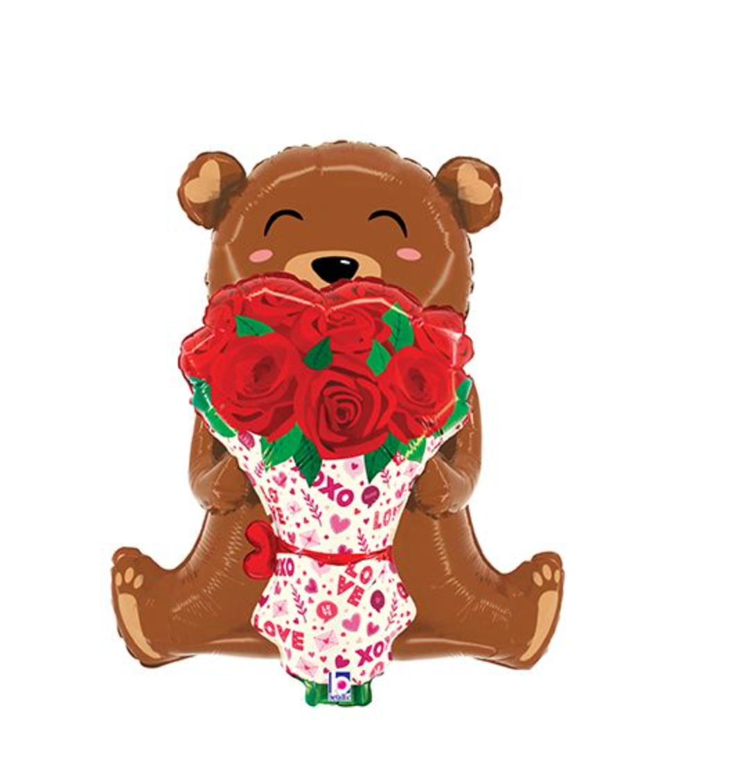 25" Rose Bouquet Bear
