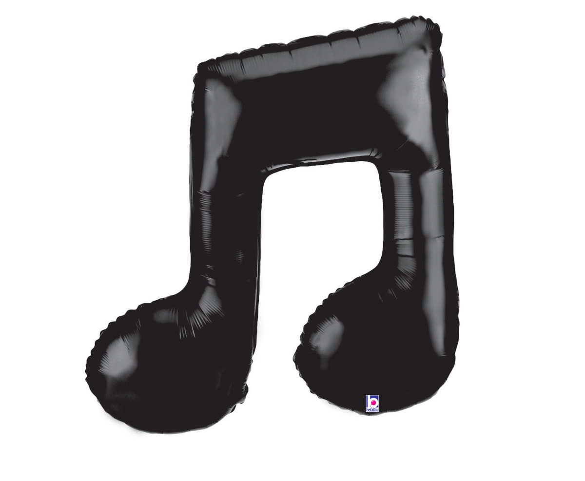 36" Black Double Music Notes
