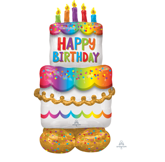 53" Airloonz Birthday Cake Balloon