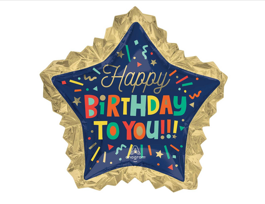 34" Bright Happy Birthday Balloon