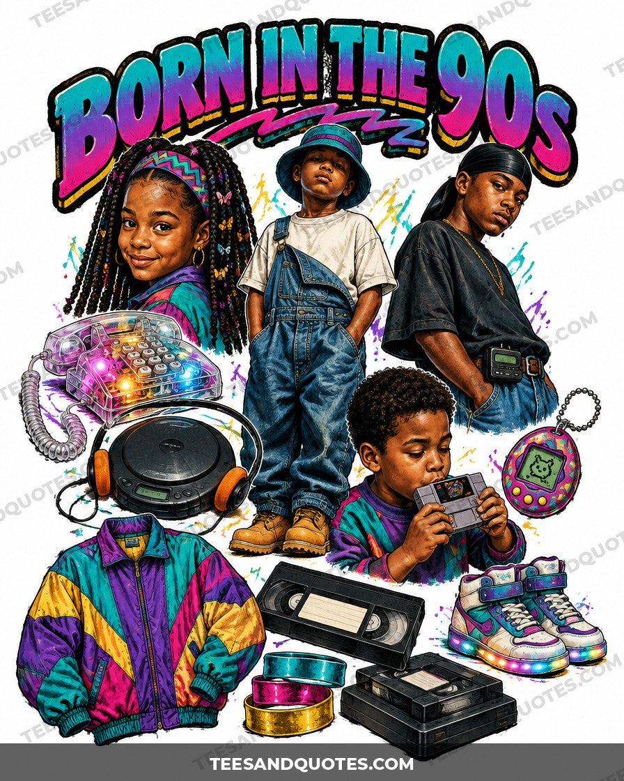 Born in the 90s Tee (Version 2) artwork close-up