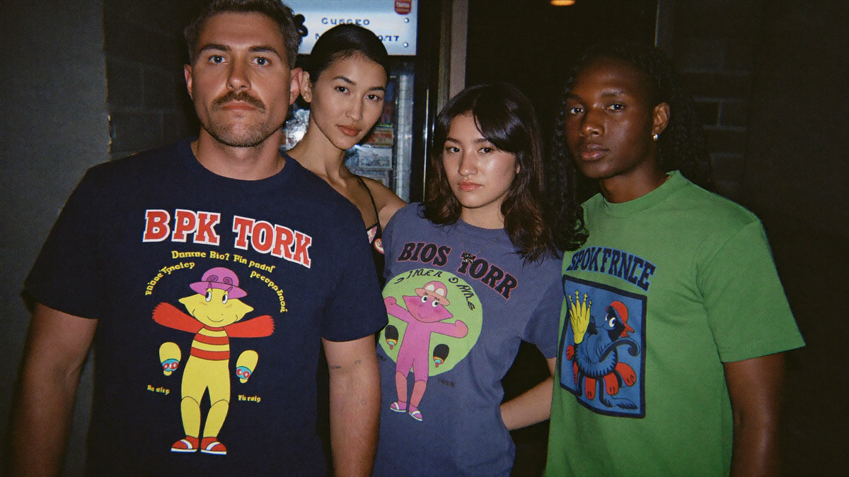People wearing custom tees