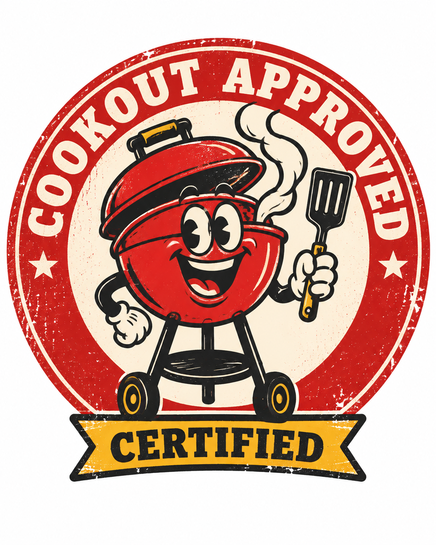 Cookout Approved graphic tee design