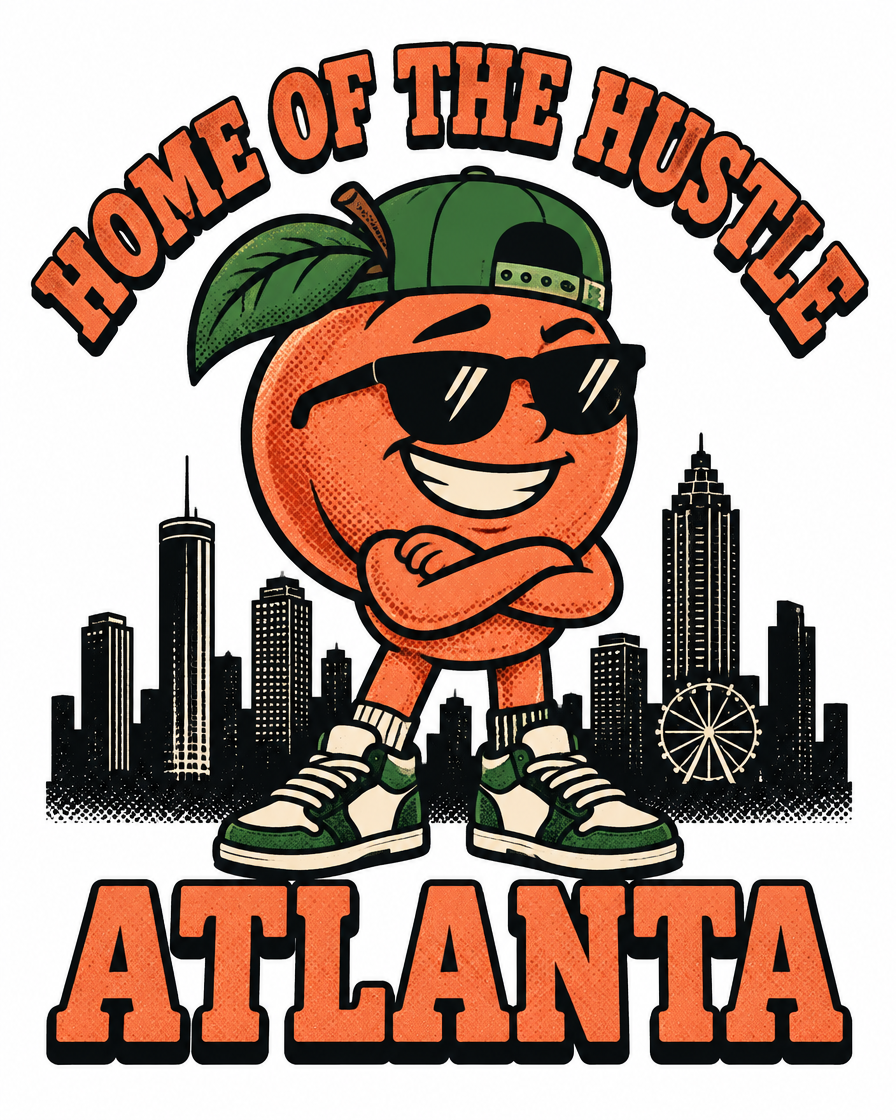 Home of the Hustle: Atlanta graphic tee design