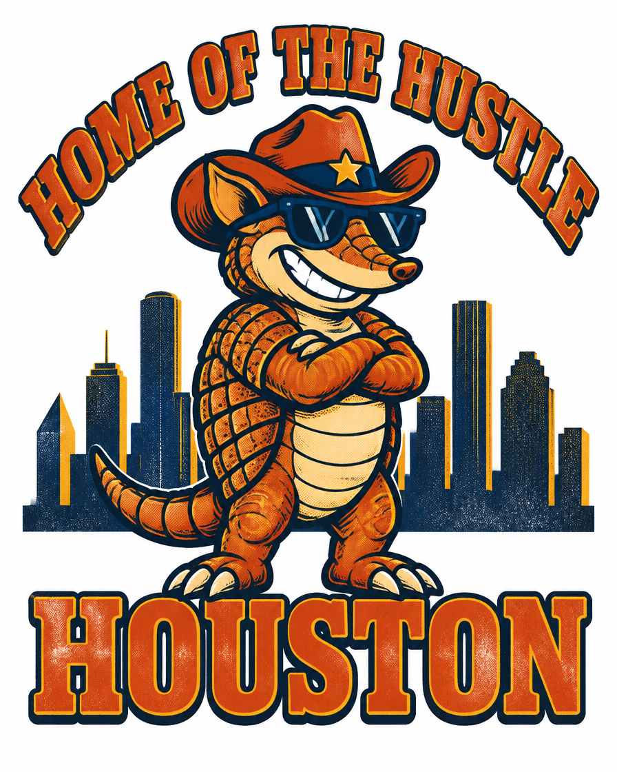 Home of the Hustle: Houston graphic tee design