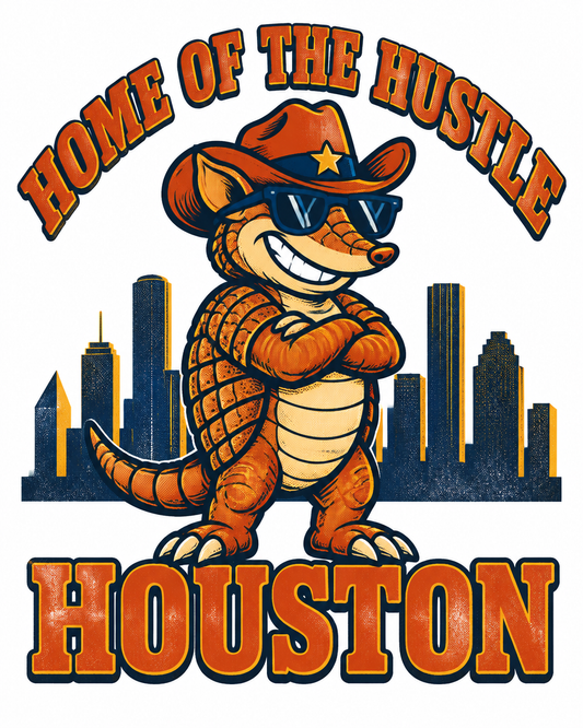 Home of the Hustle: Houston graphic tee design