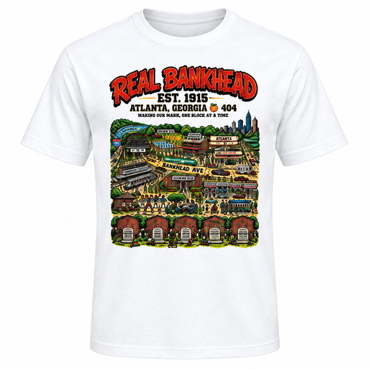 Real Bankhead Street Map Tee clean product image