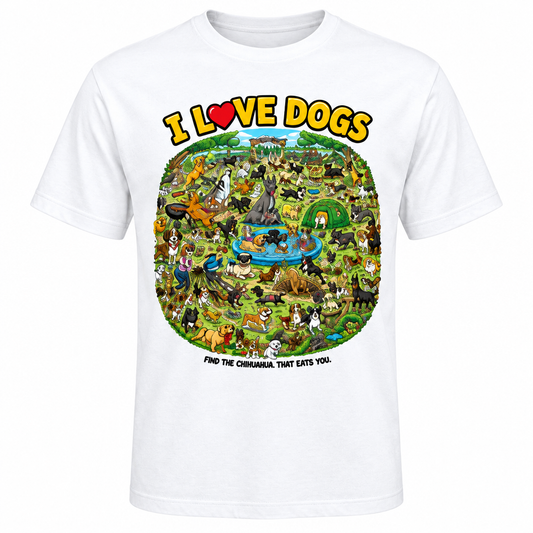 I Love Dogs Dog Park Tee clean product image