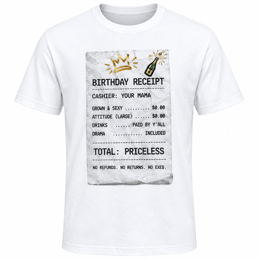 Birthday Receipt Tee clean product image