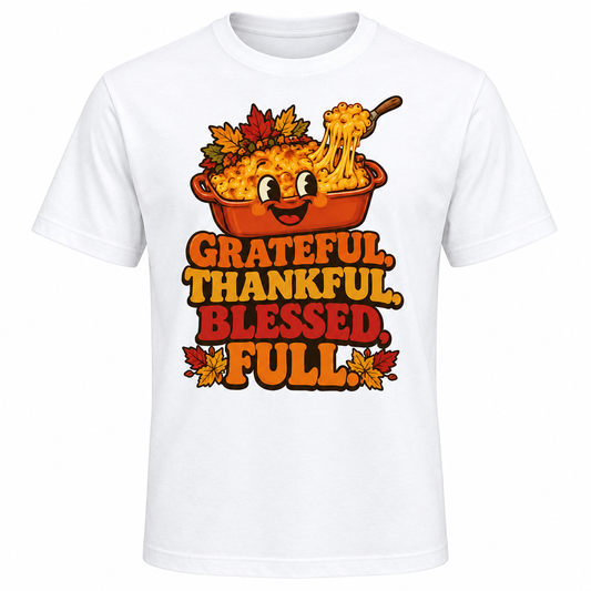 Grateful Thankful Blessed Full Tee clean product image
