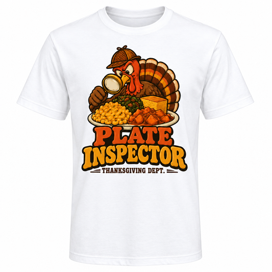 Plate Inspector Thanksgiving Tee clean product image