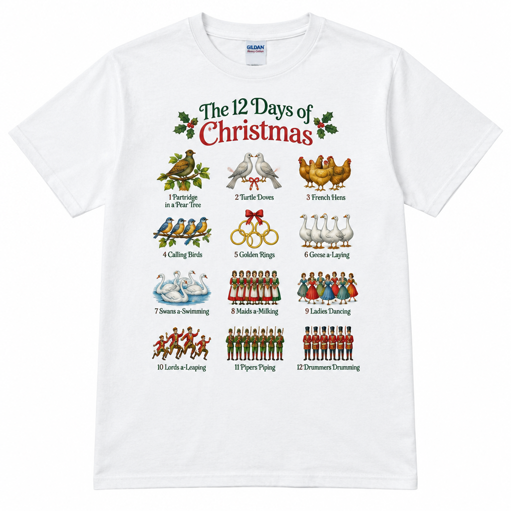 The 12 Days of Christmas T-Shirt