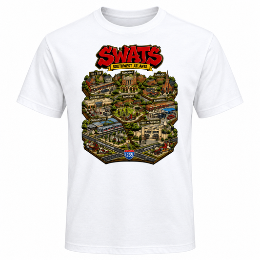 Southwest Atlanta 3D Map Tee clean product image